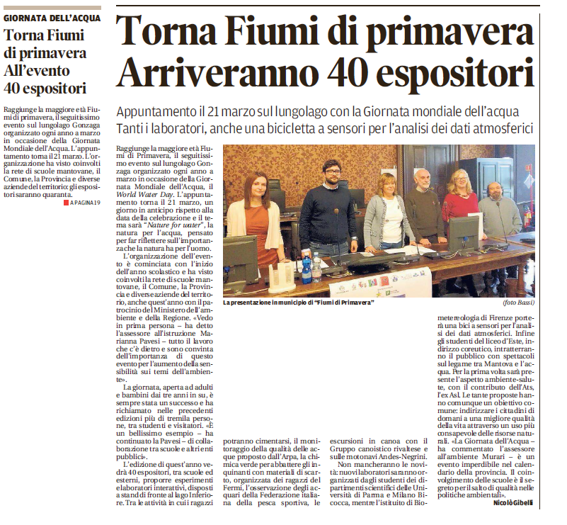 2018 03 16 gazzmn Torna Fiumi di primavera Allevento 40 espositori